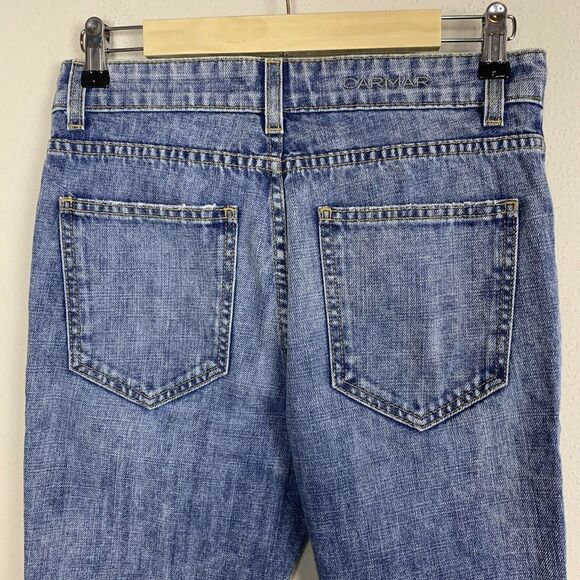 Carmar Jeans Blue Distressed Patch Jeans D112216‎ - Picture 6 of 10